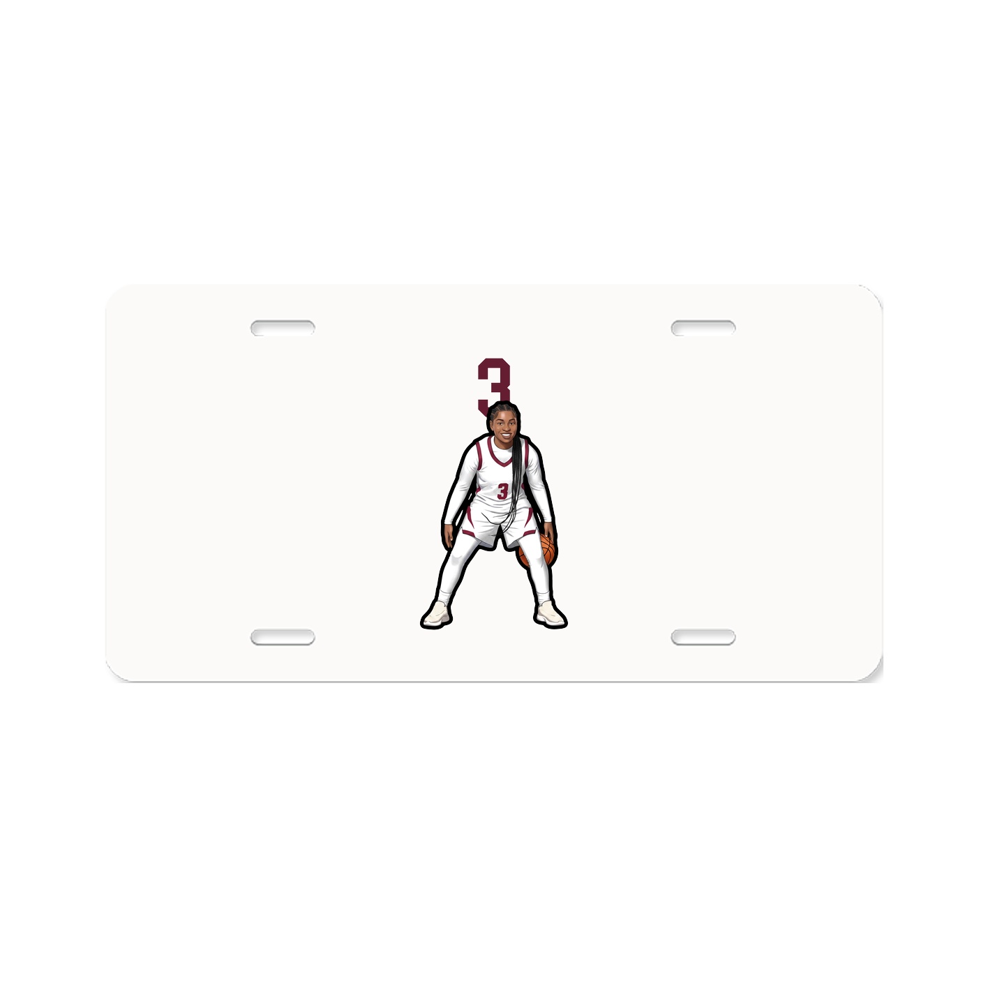 License Plate — Number Top in Classic