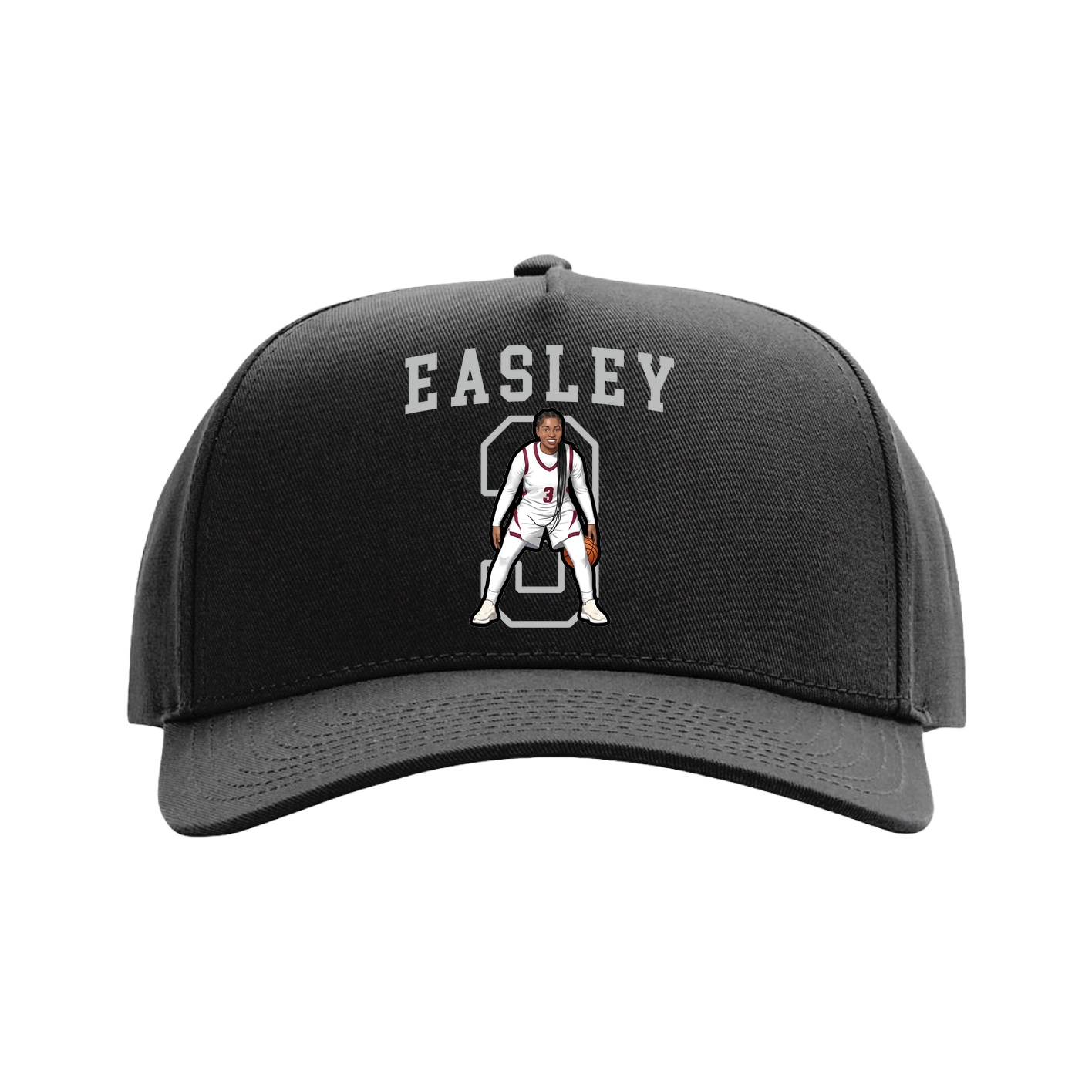 Full Fabric Five-Panel Champ Cap — Shirsey in Black