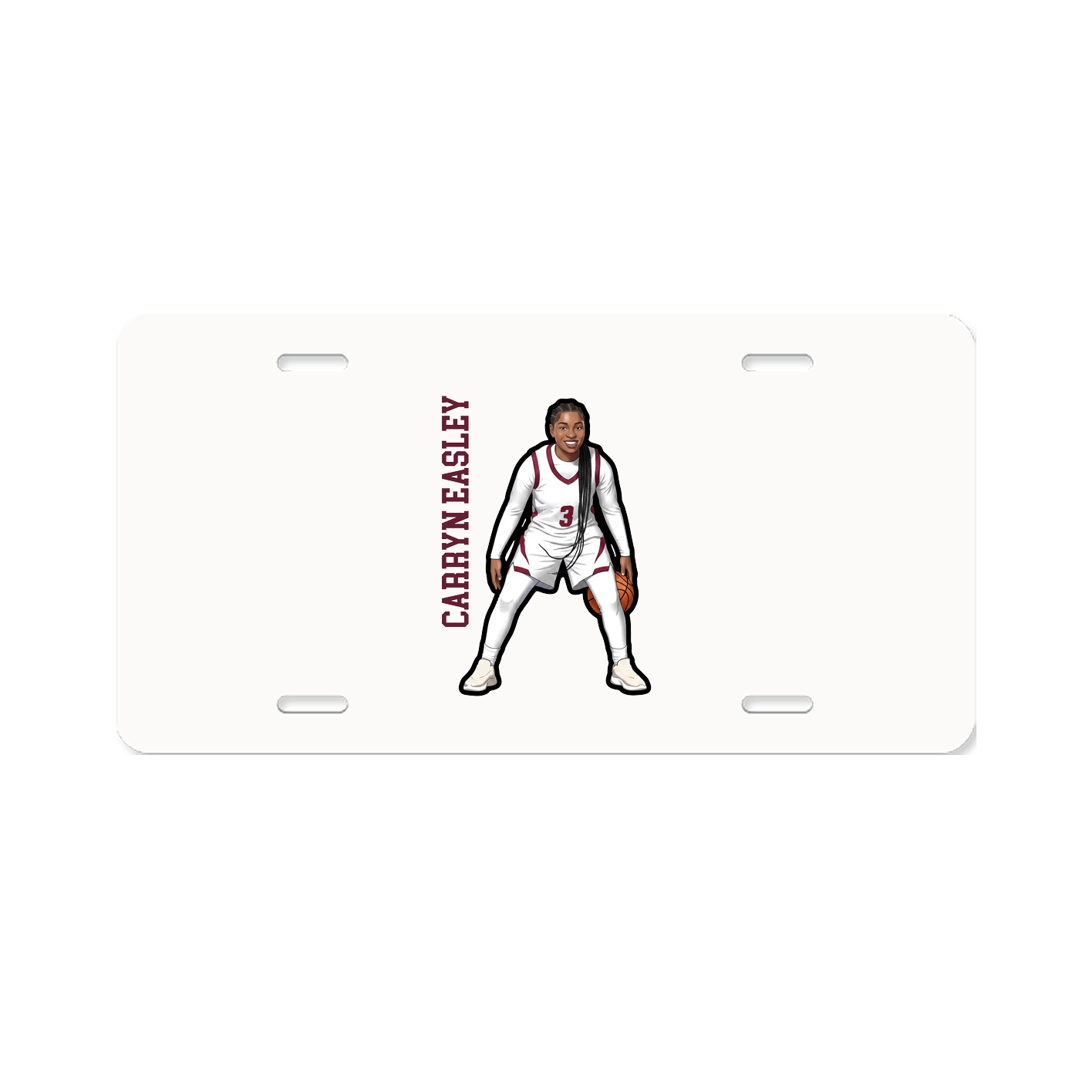 License Plate — Name Vertical in Classic