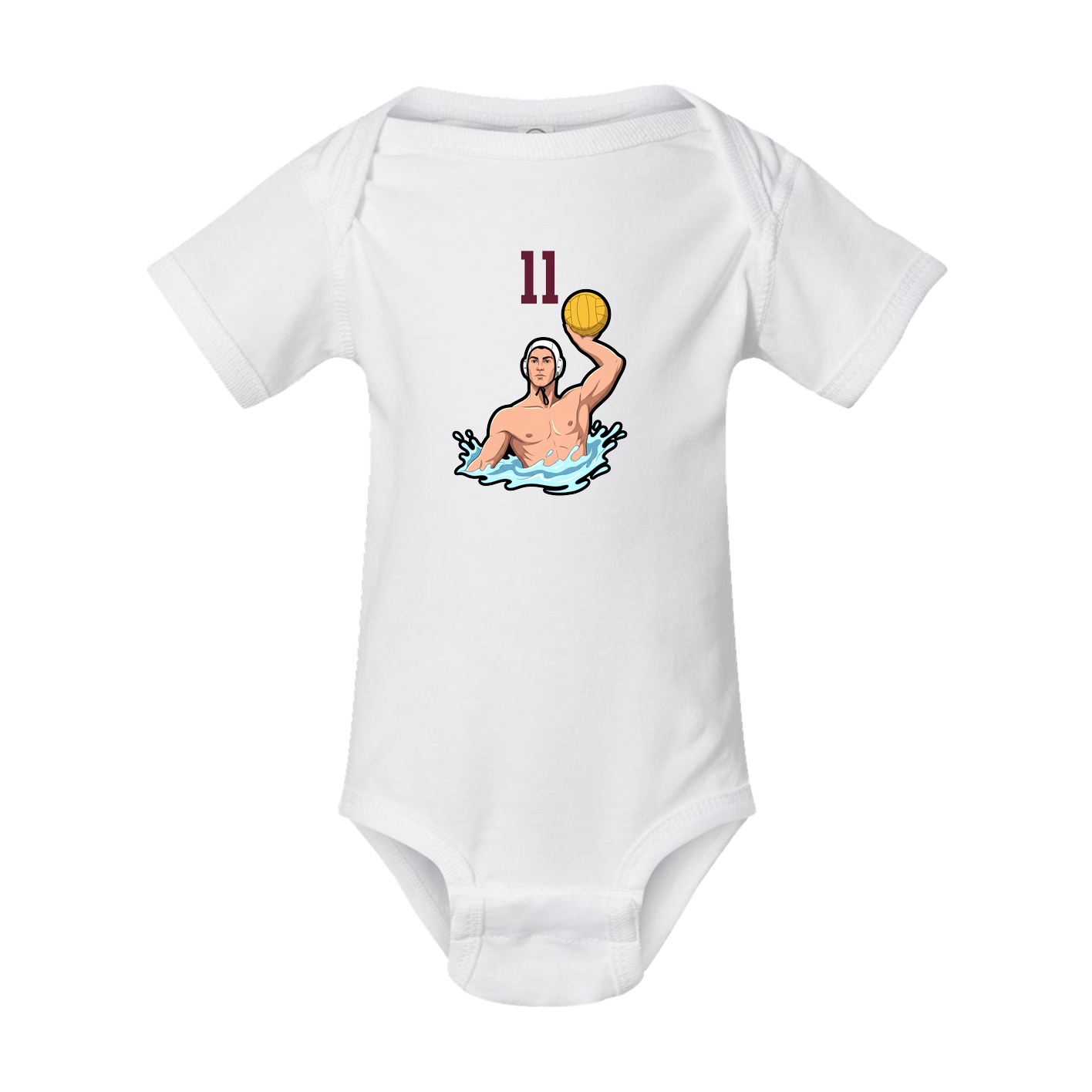 Baby Onesie — Number Top in White