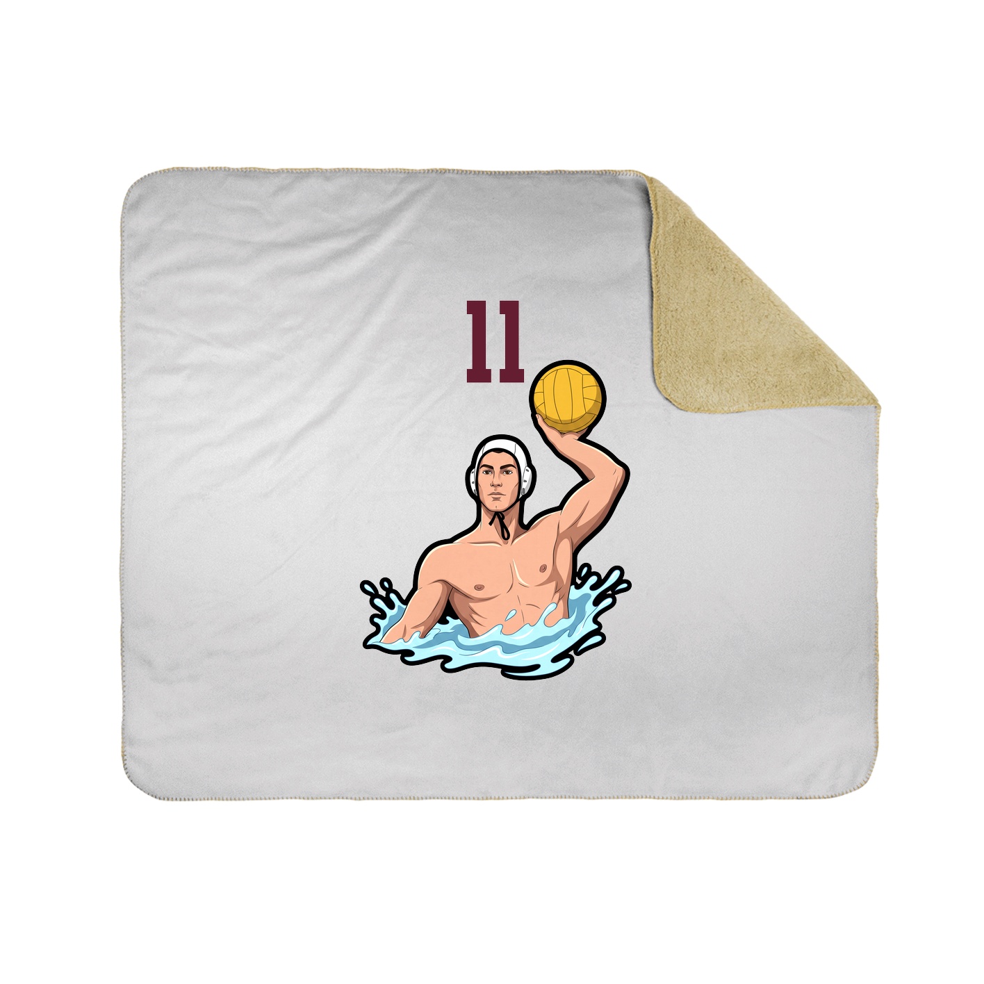 Throw Blanket — Number Top in White