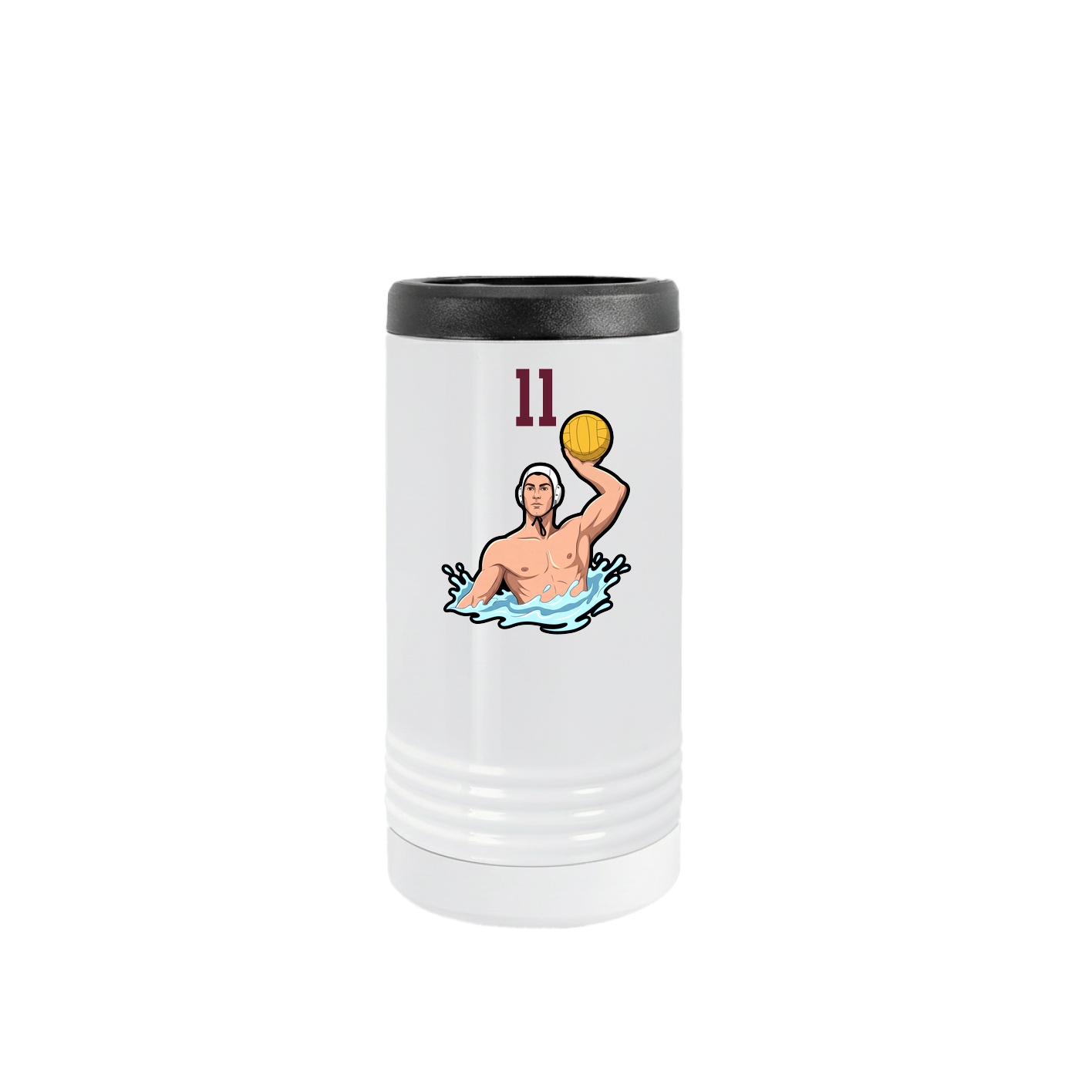 Slim Beverage Holder — Number Top in White