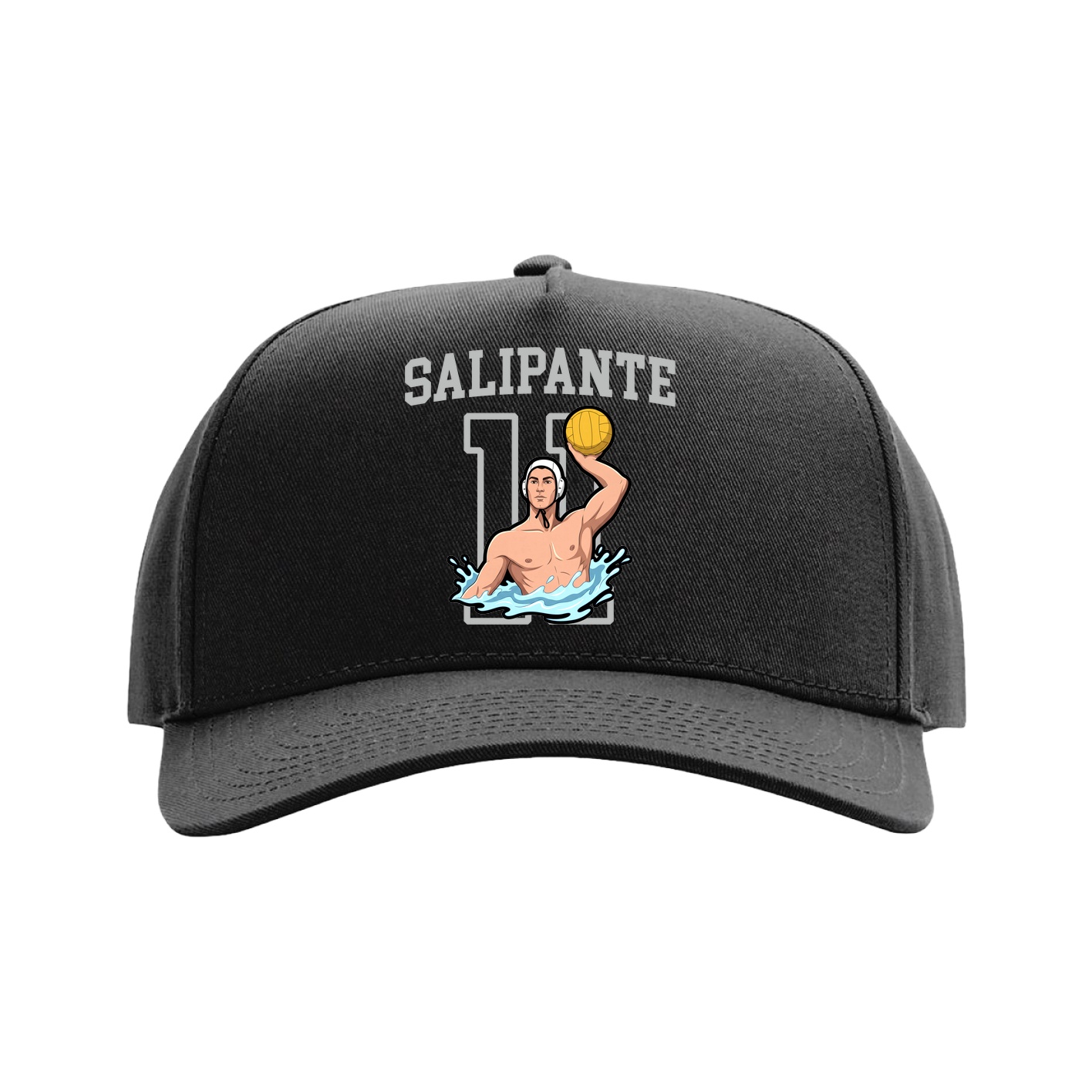 Full Fabric Five-Panel Champ Cap — Shirsey in Black