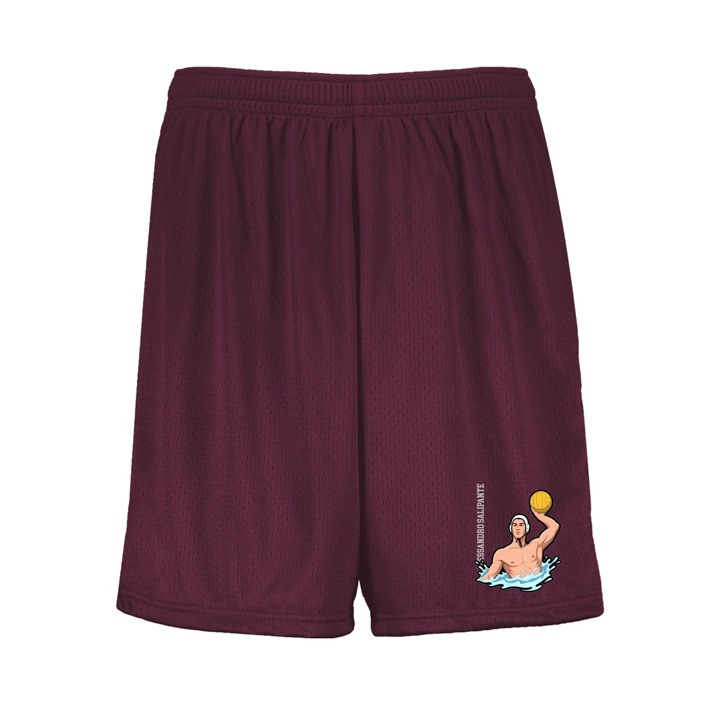 Shorts — Name Vertical in Maroon