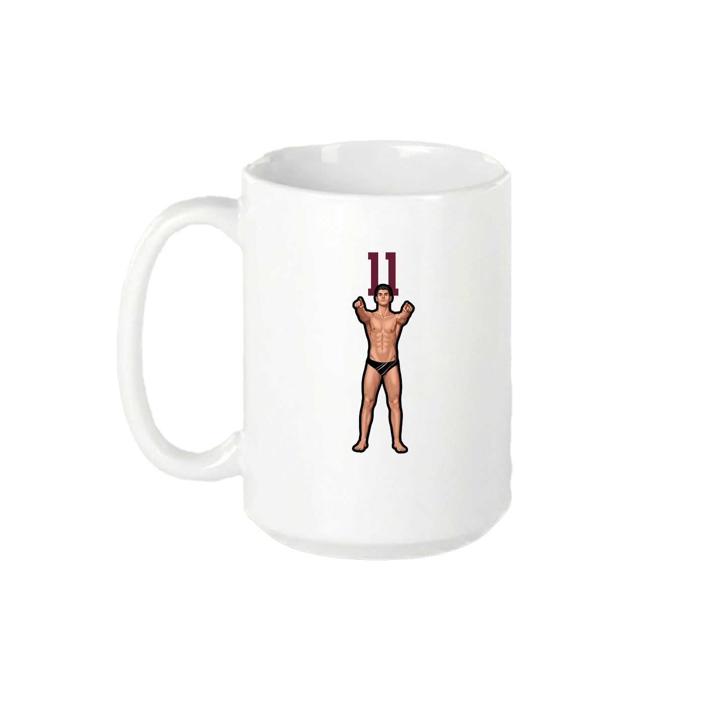 15oz Coffee Mug — Number Top in White