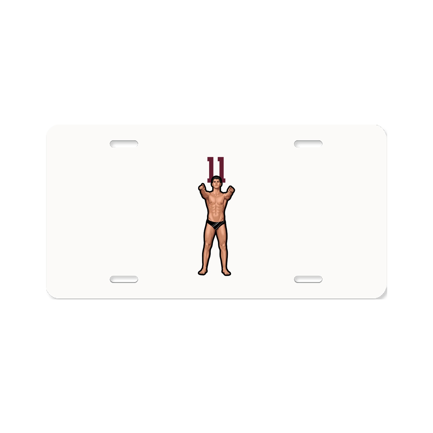 License Plate — Number Top in Classic