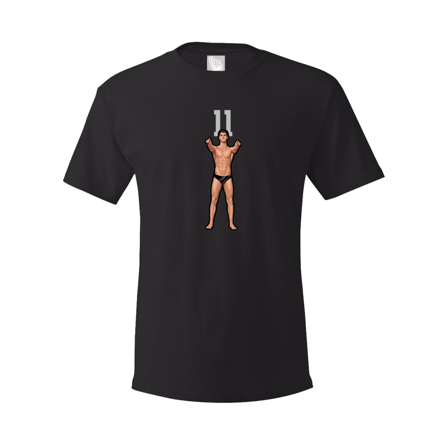 Youth Tee — Number Top in Black