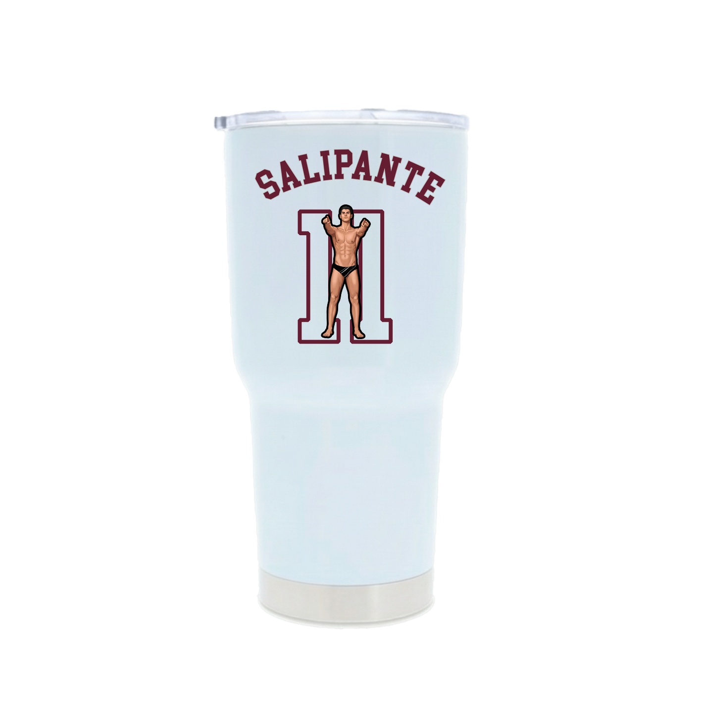 30oz Stainless Steel Tumbler — Shirsey Arch in White