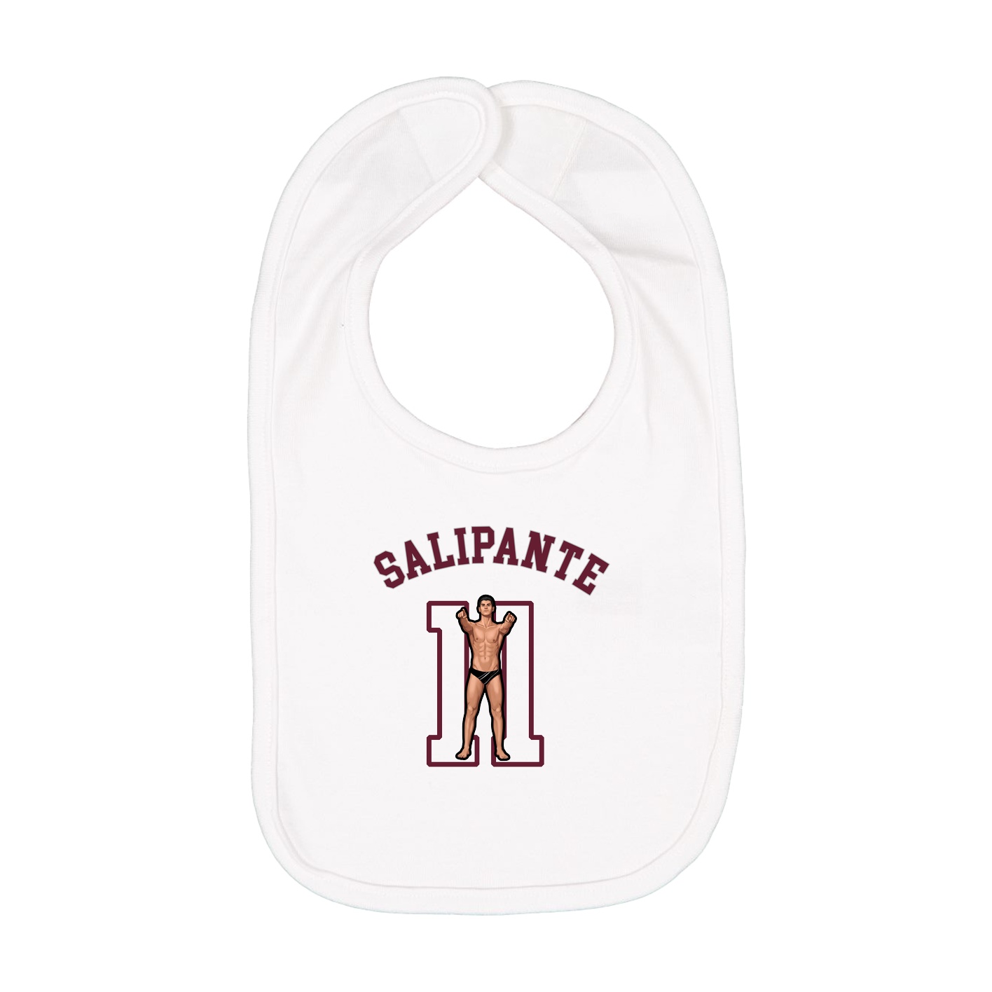 Infant Bib — Shirsey Arch in White