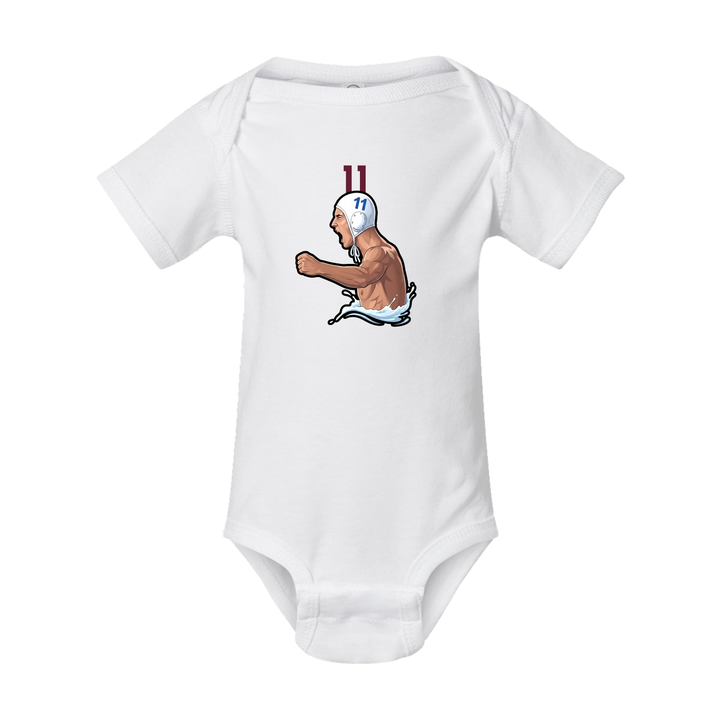 Baby Onesie — Number Top in White