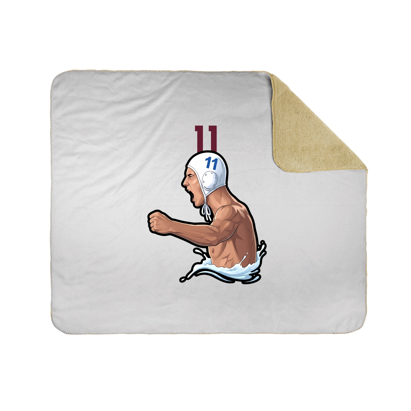 Throw Blanket — Number Top in White