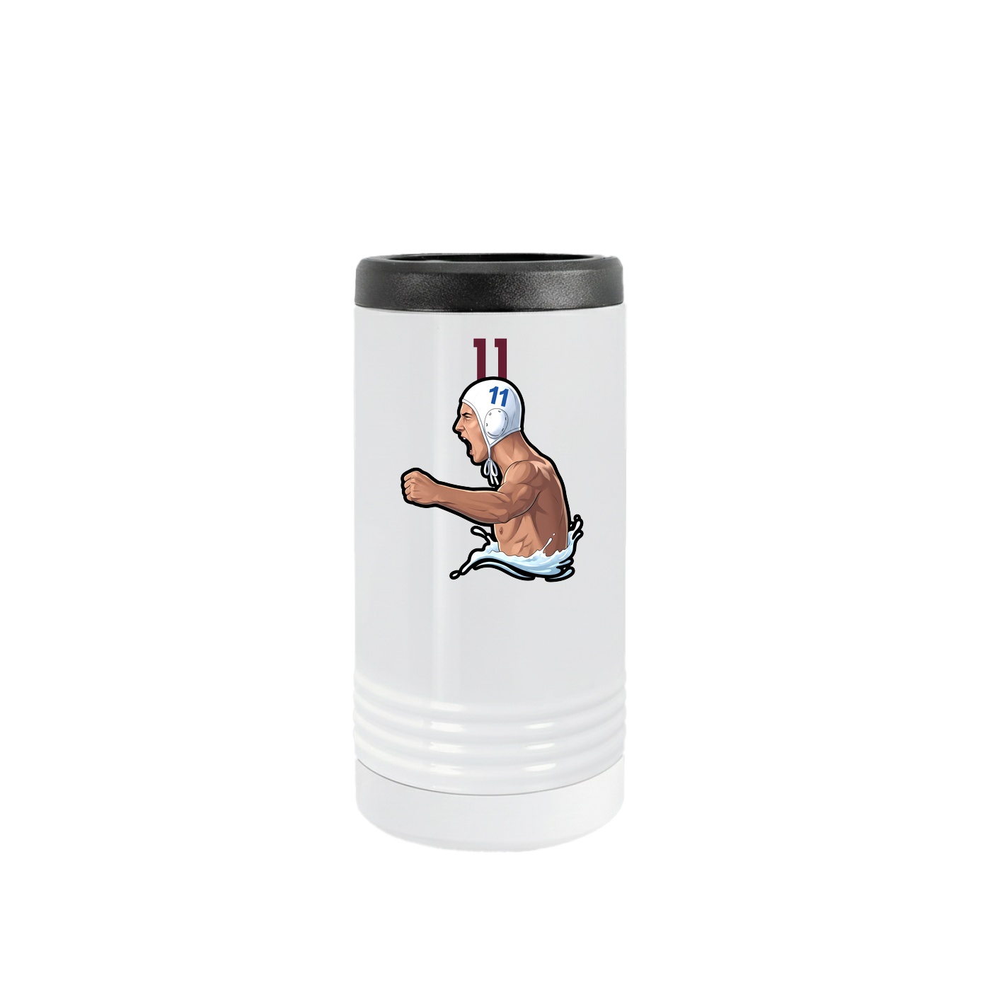 Slim Beverage Holder — Number Top in White