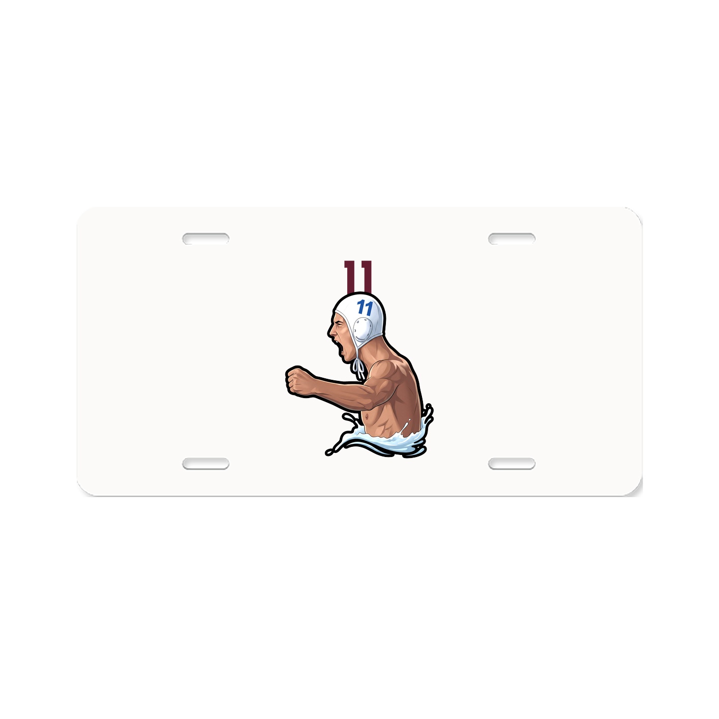 License Plate — Number Top in Classic