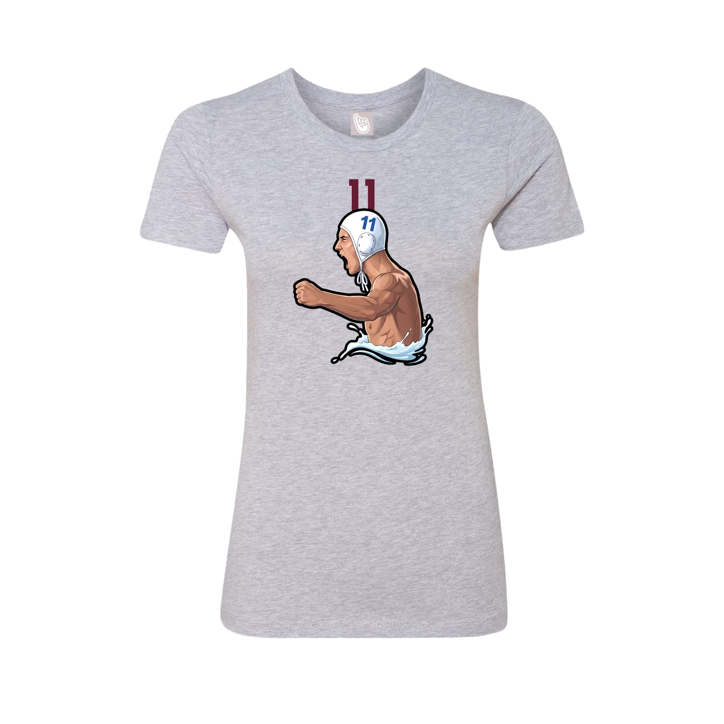 Womens Tee — Number Top in Grey