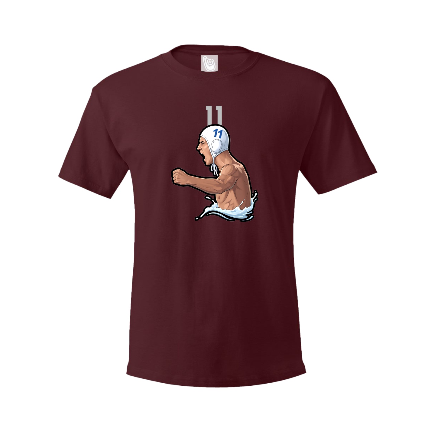 Youth Tee — Number Top in Maroon