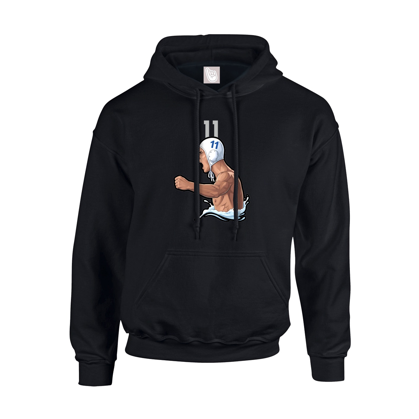 Youth Hoodie — Number Top in Black