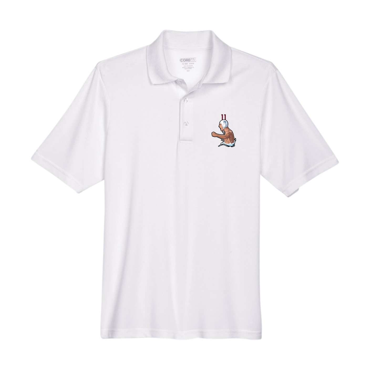 Performance Polo — Number Top in White