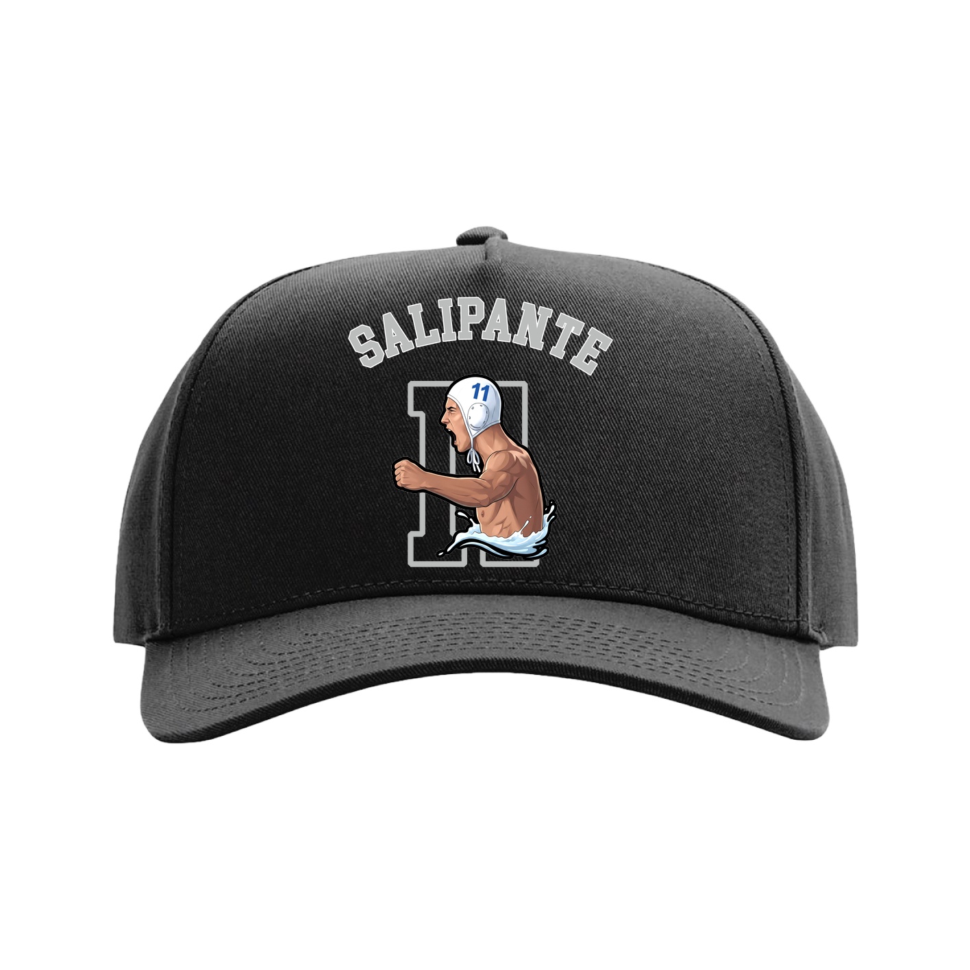 Full Fabric Five-Panel Champ Cap — Shirsey Arch in Black