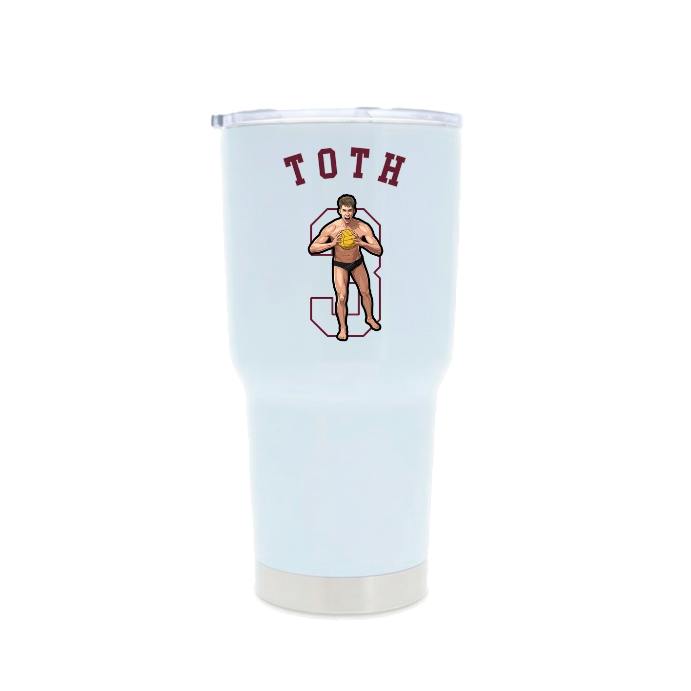 30oz Stainless Steel Tumbler — Shirsey Arch in White