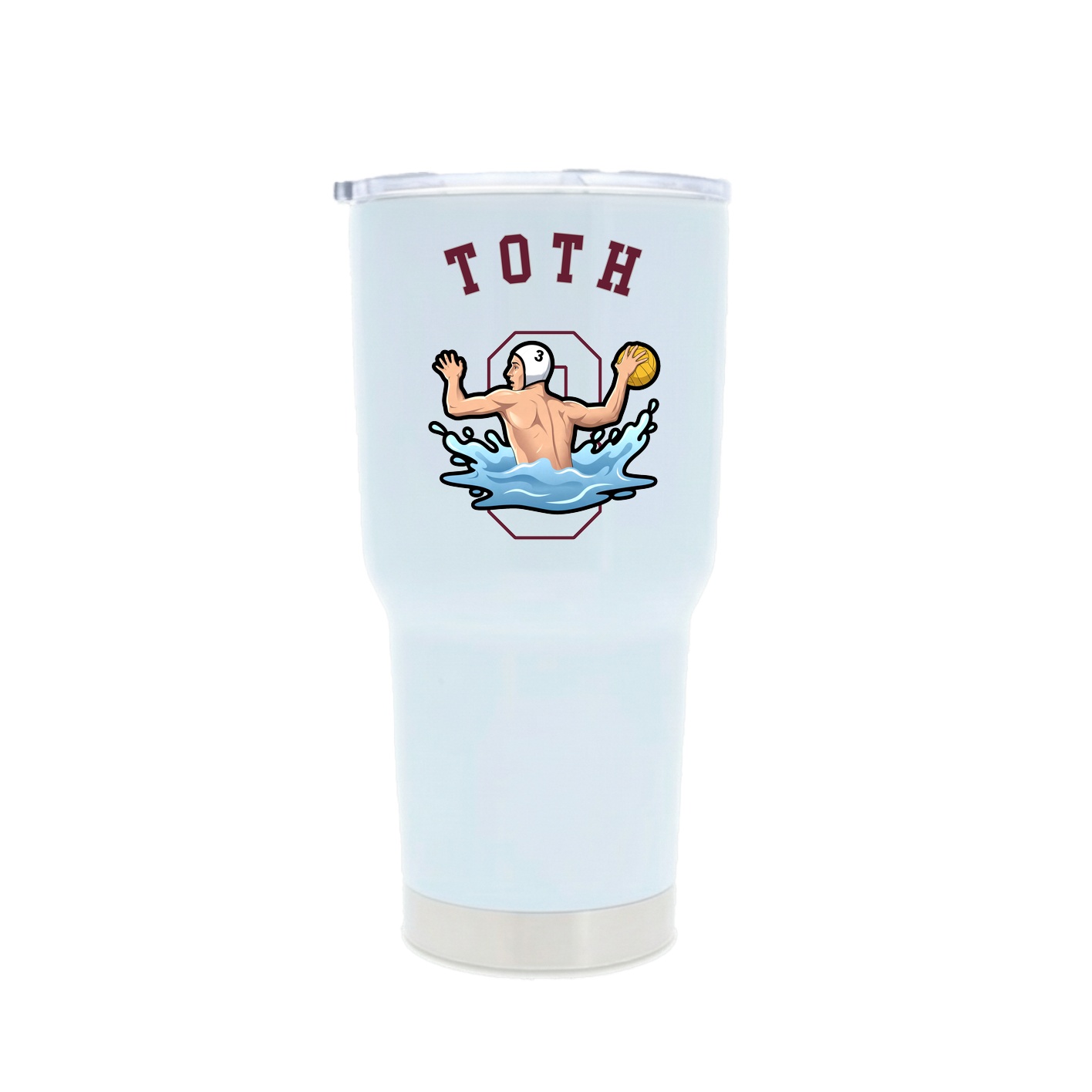 30oz Stainless Steel Tumbler — Shirsey Arch in White