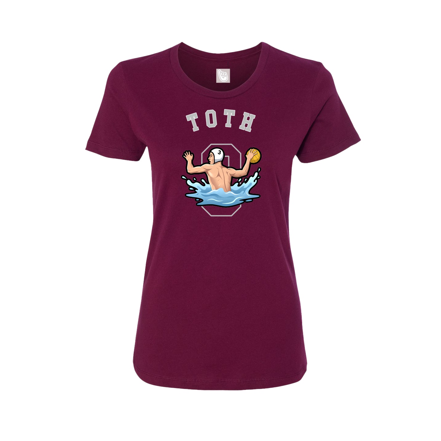 Fitted Women's Tee — Shirsey Arch in Maroon
