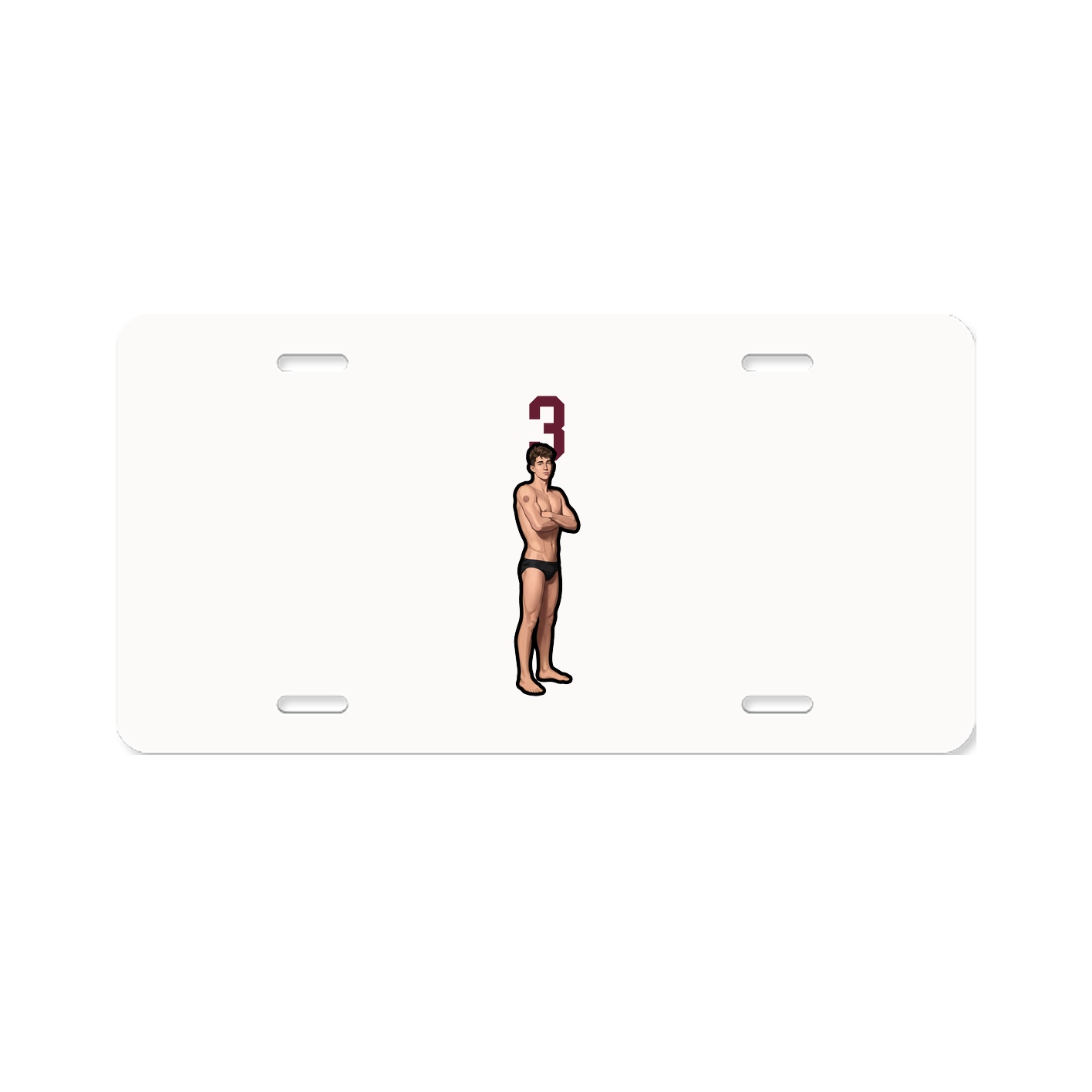 License Plate — Number Top in Classic