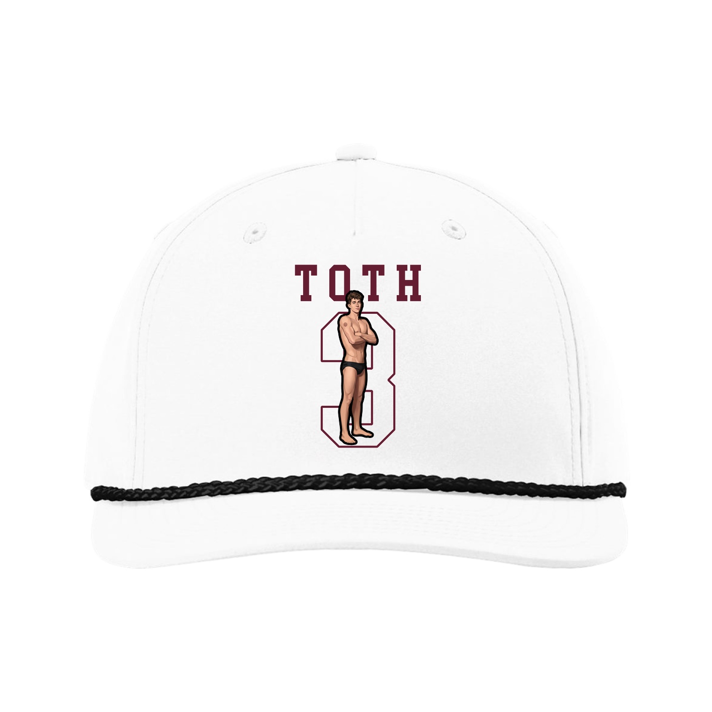 Five-Panel Classic Rope Cap — Shirsey in White