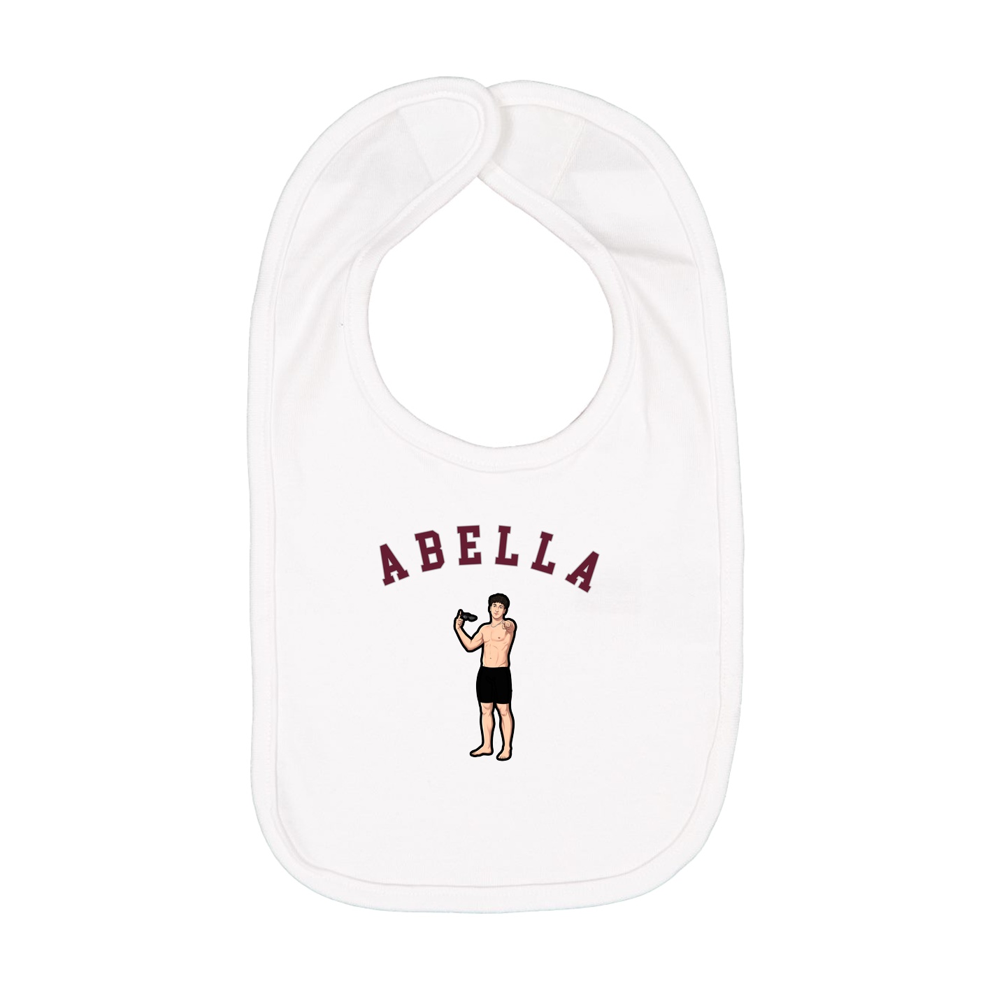 Infant Bib — Shirsey Arch in White