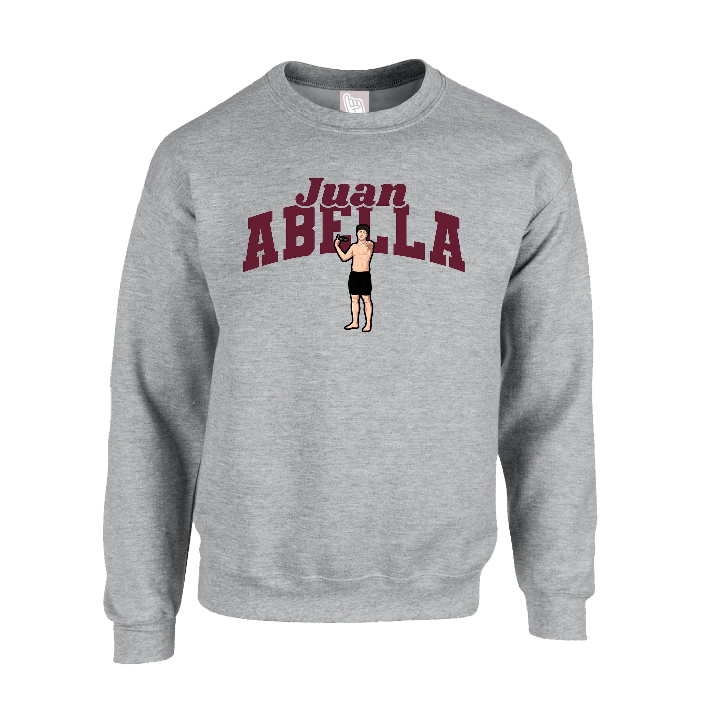 Fleece Crew — Signature Arch in Grey