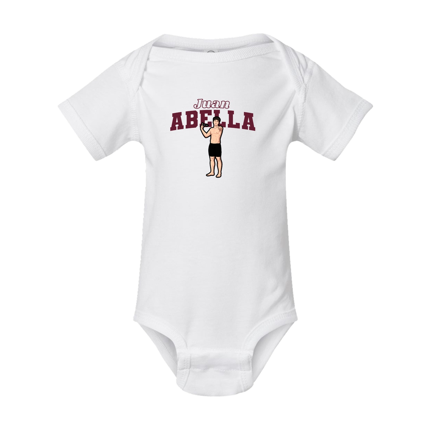 Baby Onesie — Name Arch in White