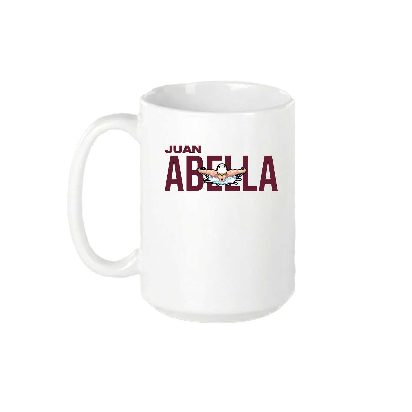 15oz Coffee Mug — Player Name in White