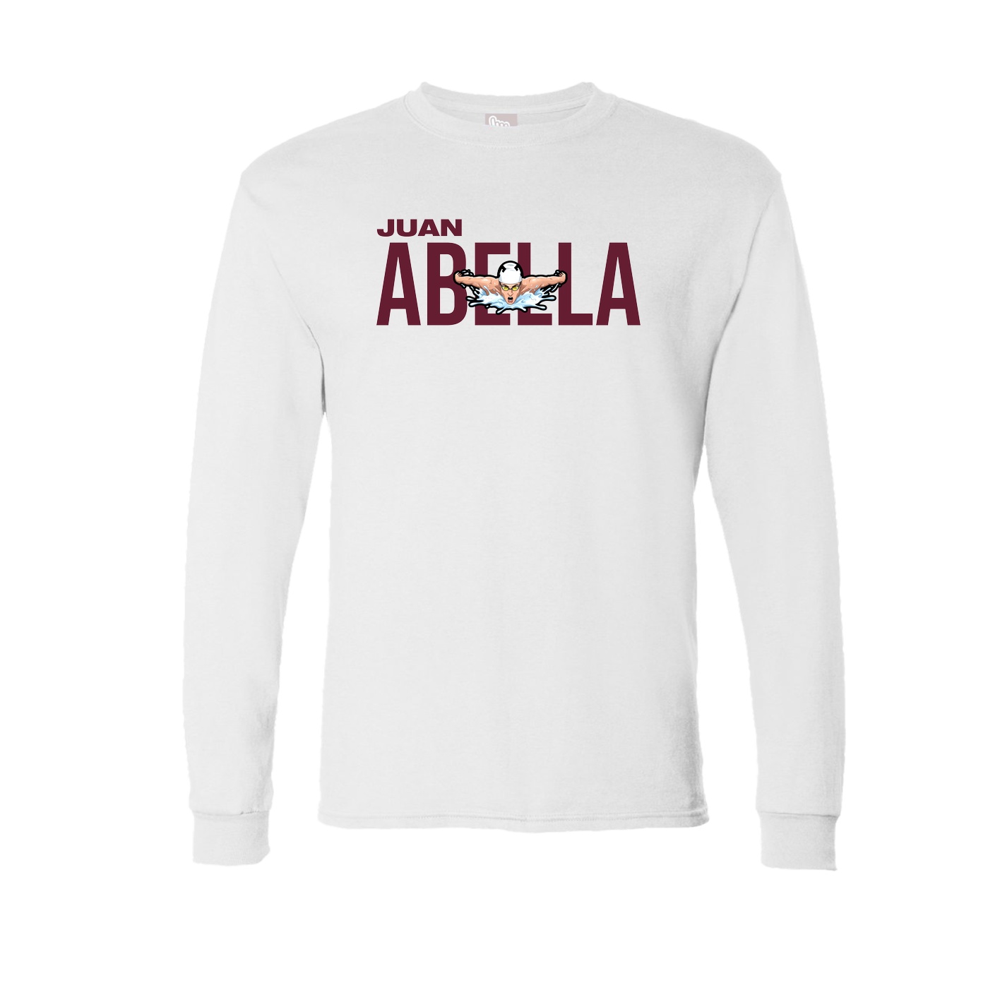 Long Sleeve Tee — Player Name in White