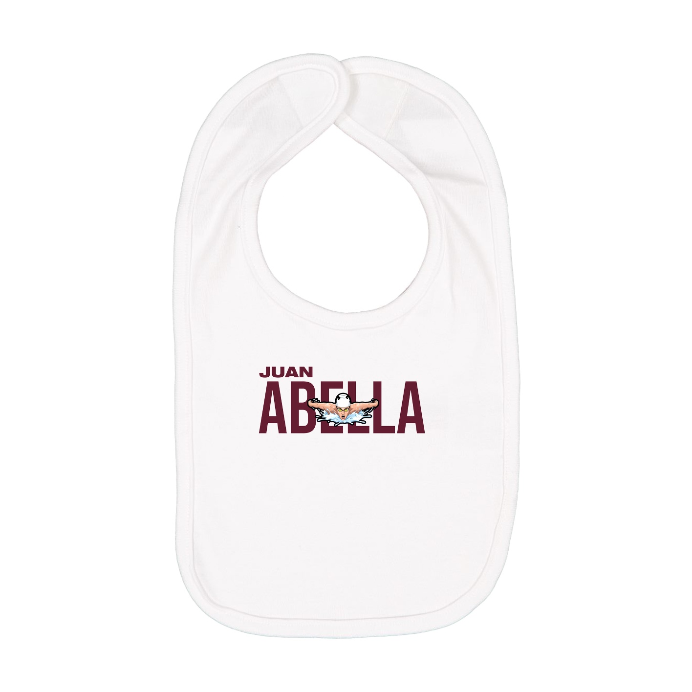 Infant Bib — Player Name in White