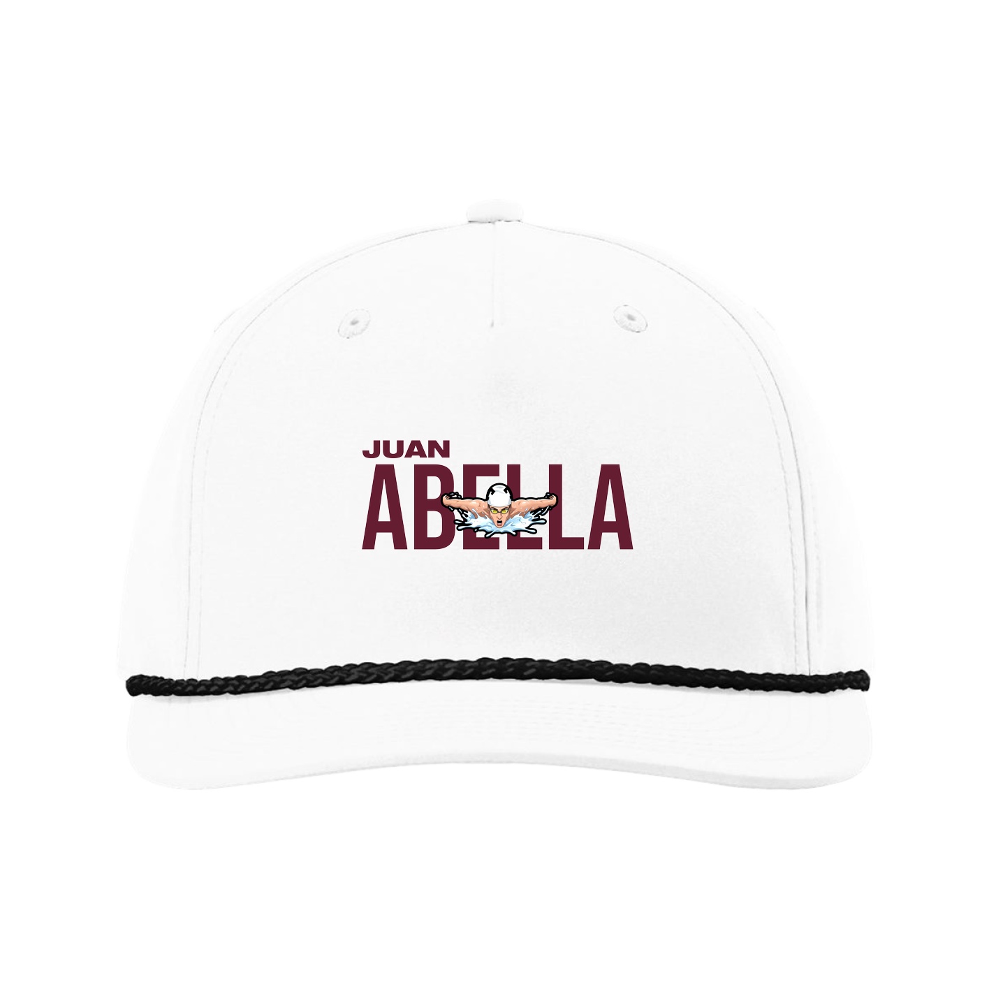 Five-Panel Classic Rope Cap — Player Name in White