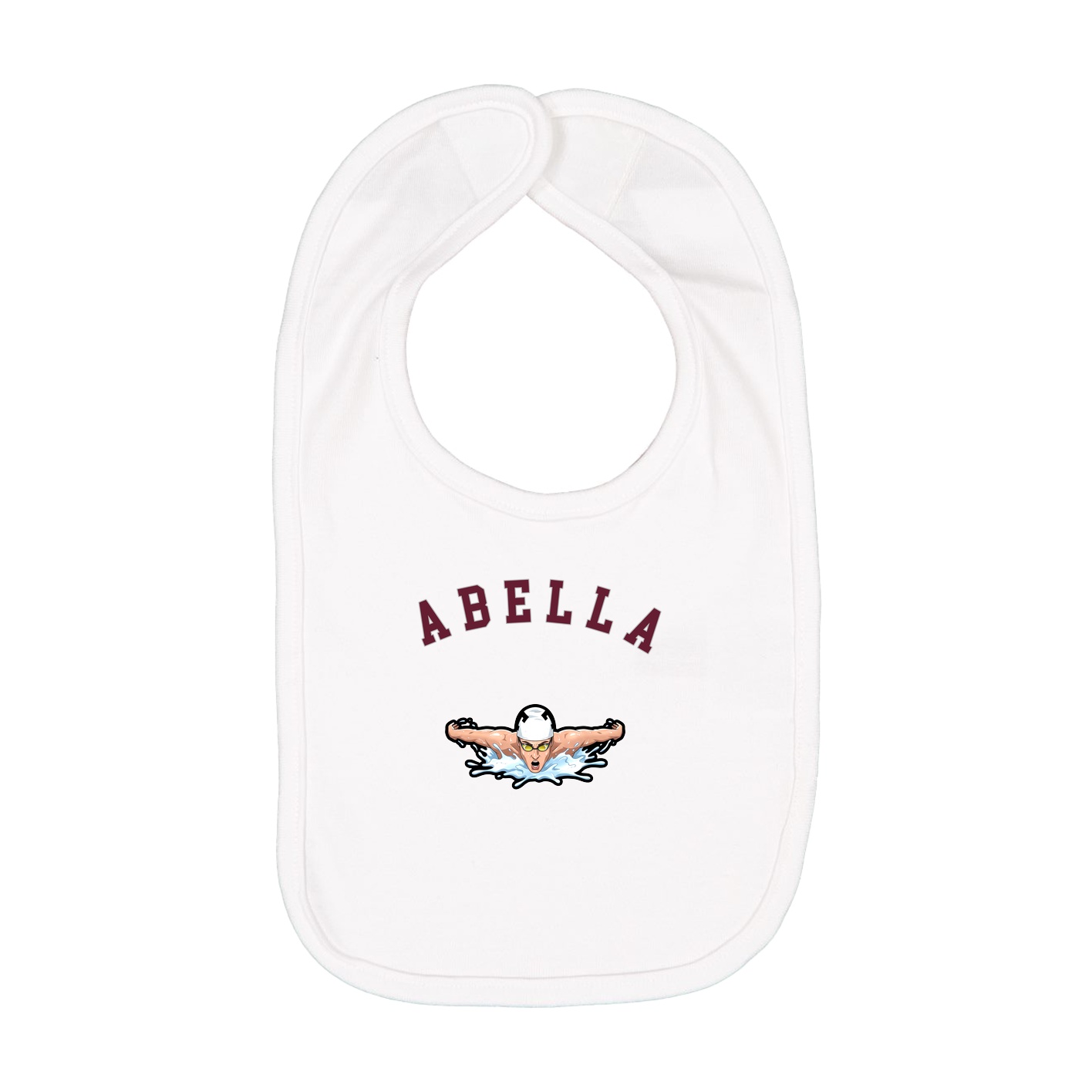 Infant Bib — Shirsey Arch in White