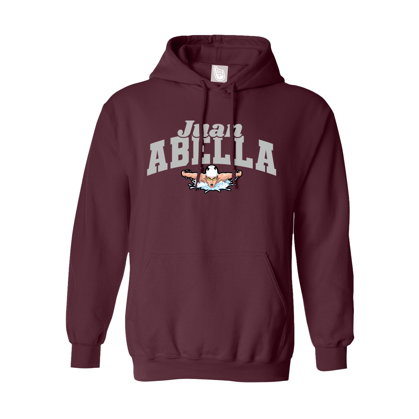 Youth Hoodie — Signature Arch in Maroon