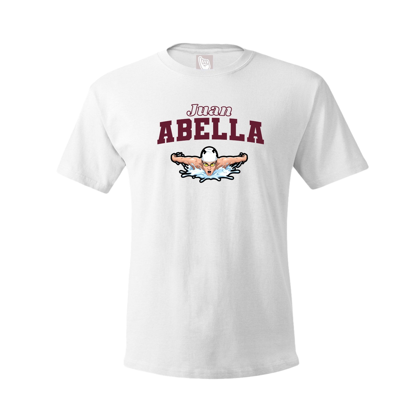 Youth Tee — Name Arch in White