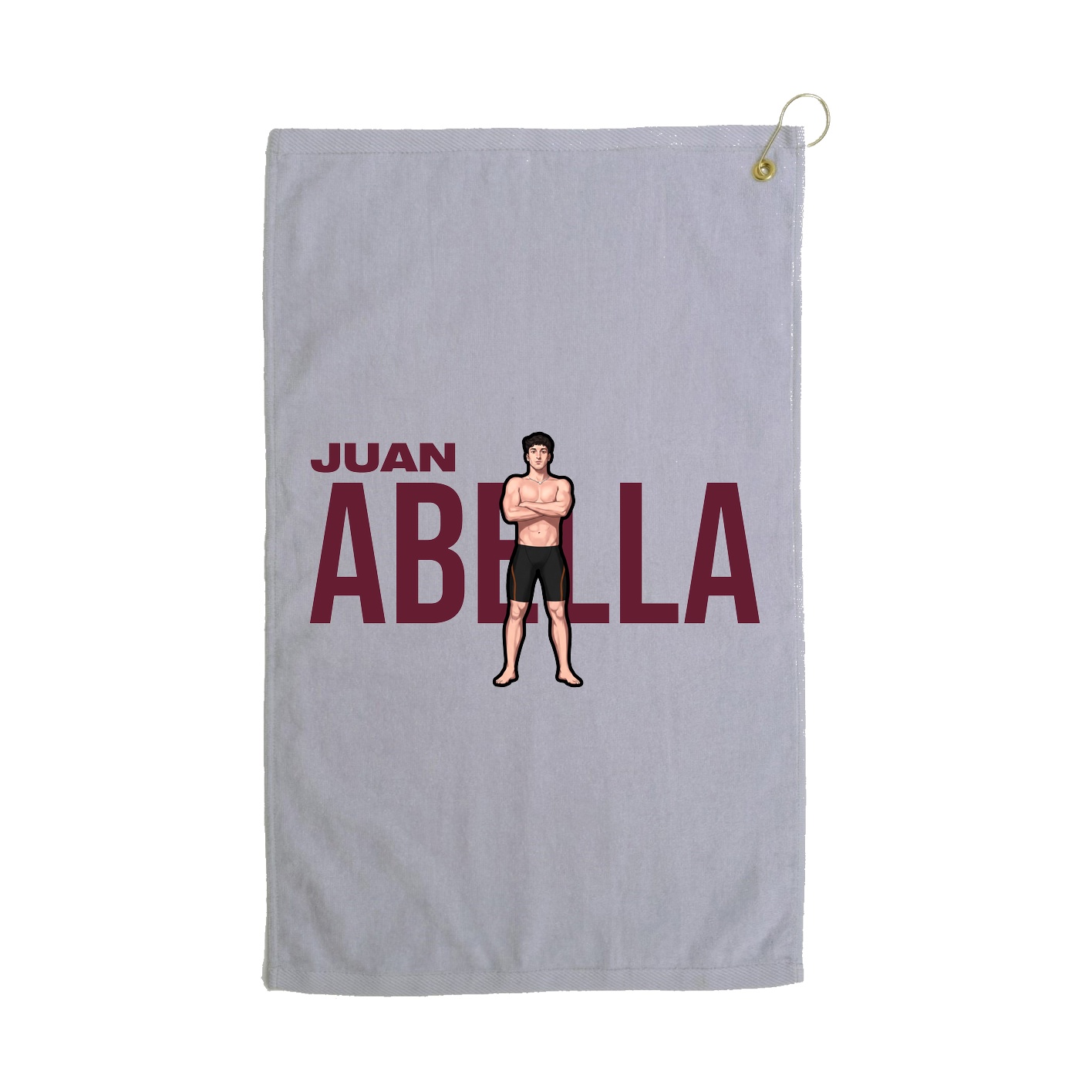 Golf Towel — Player Name in Grey