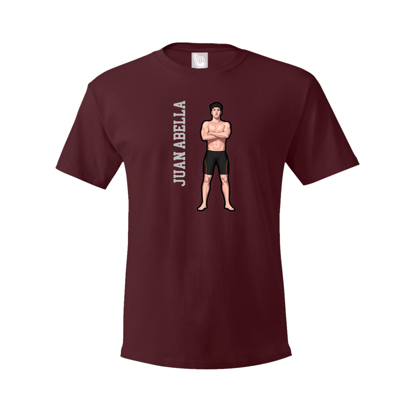 Tee — Name Vertical in Maroon