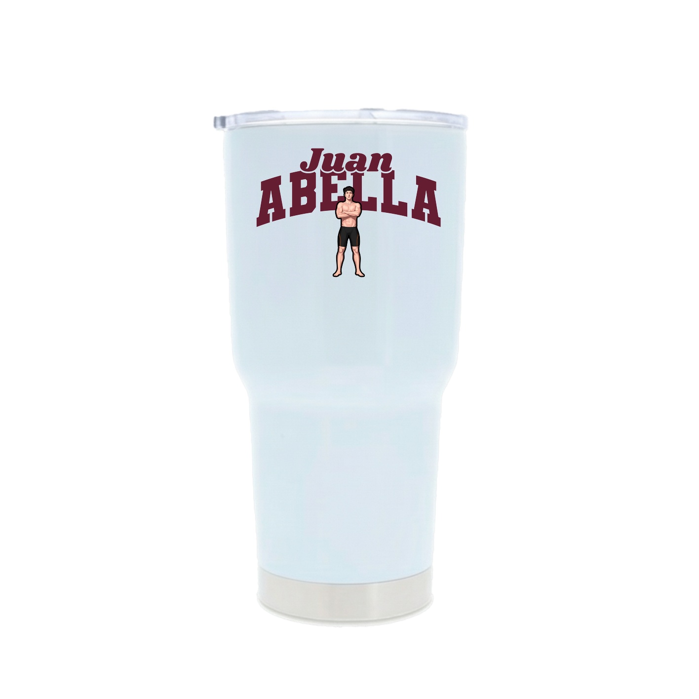 30oz Stainless Steel Tumbler — Signature Arch in White