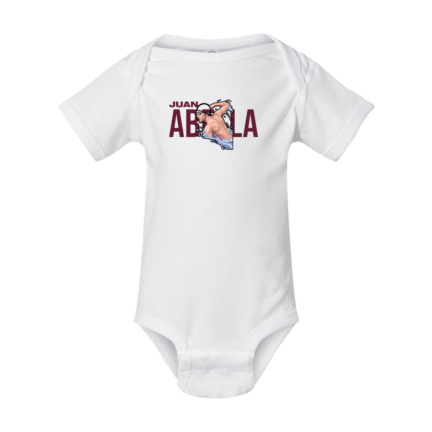 Baby Onesie — Player Name in White
