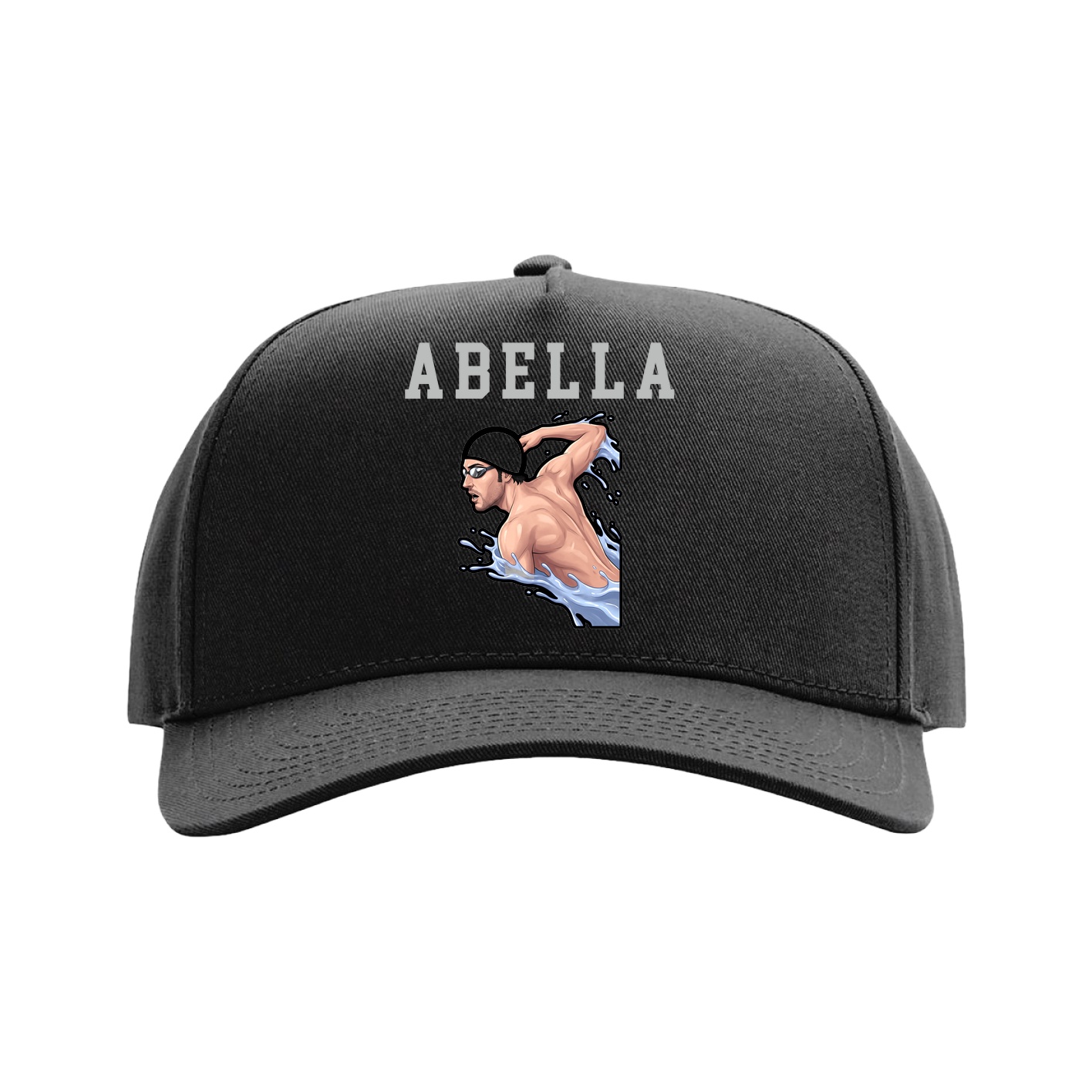 Full Fabric Five-Panel Champ Cap — Shirsey in Black