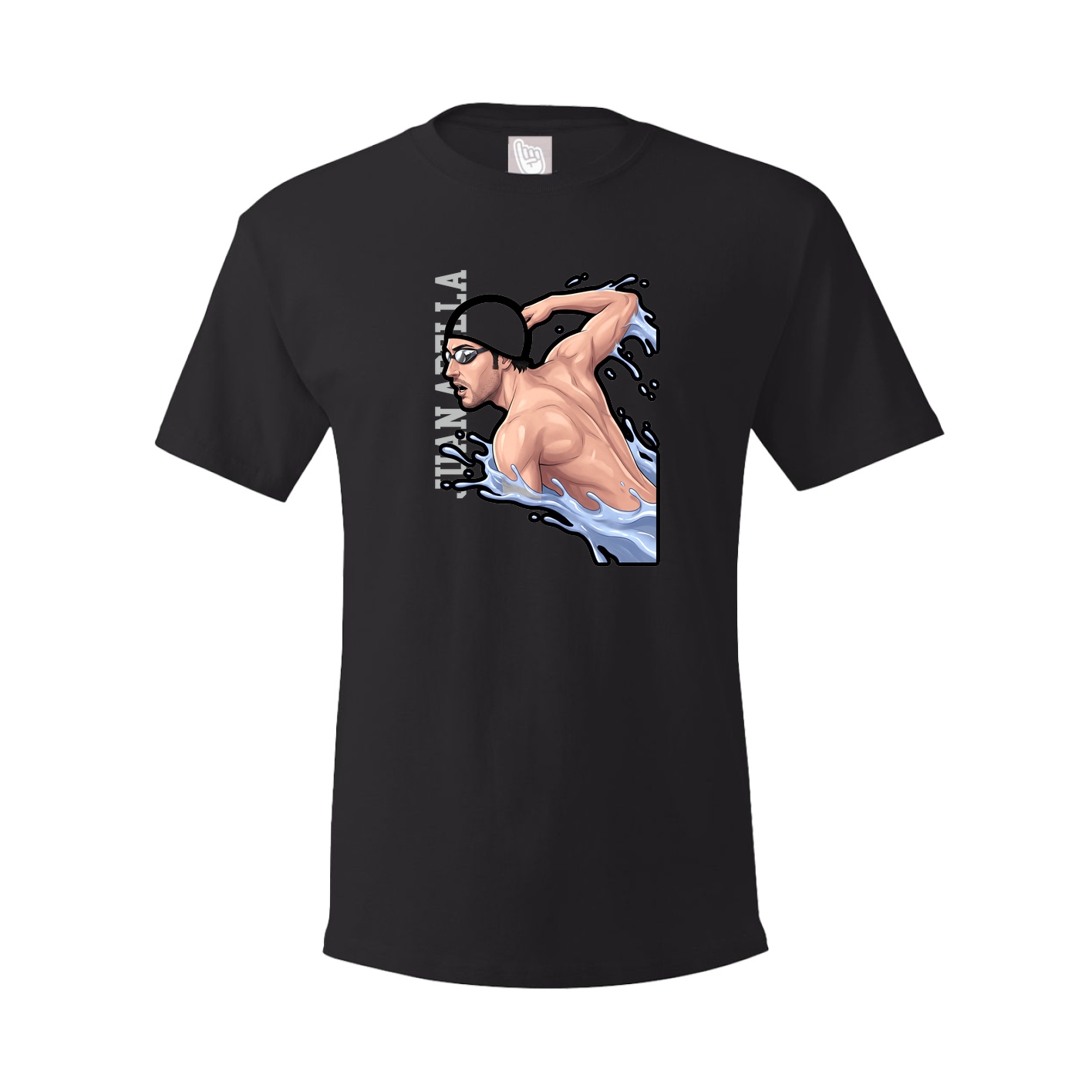 Youth Tee — Name Vertical in Black