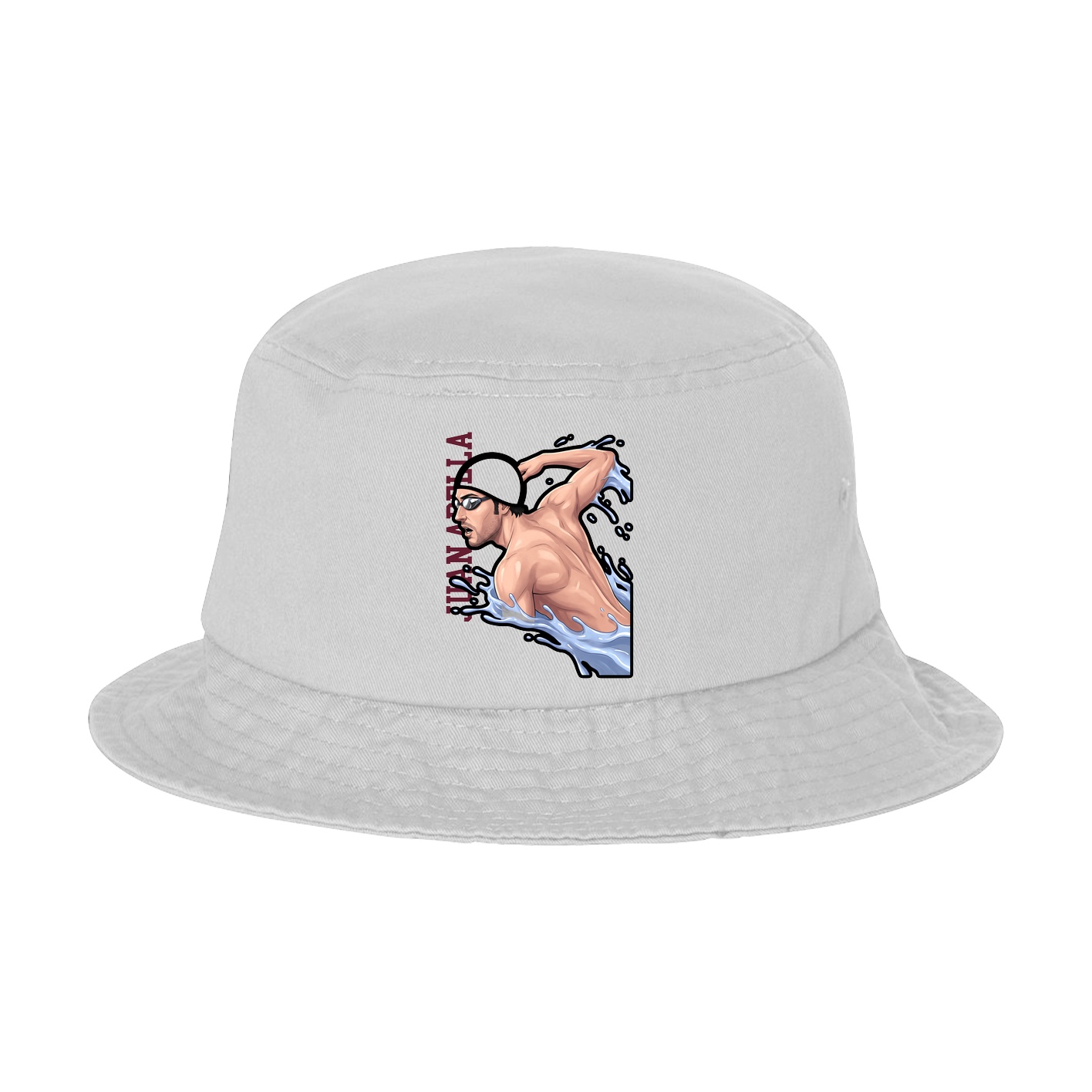 Bucket Cap — Name Vertical in White