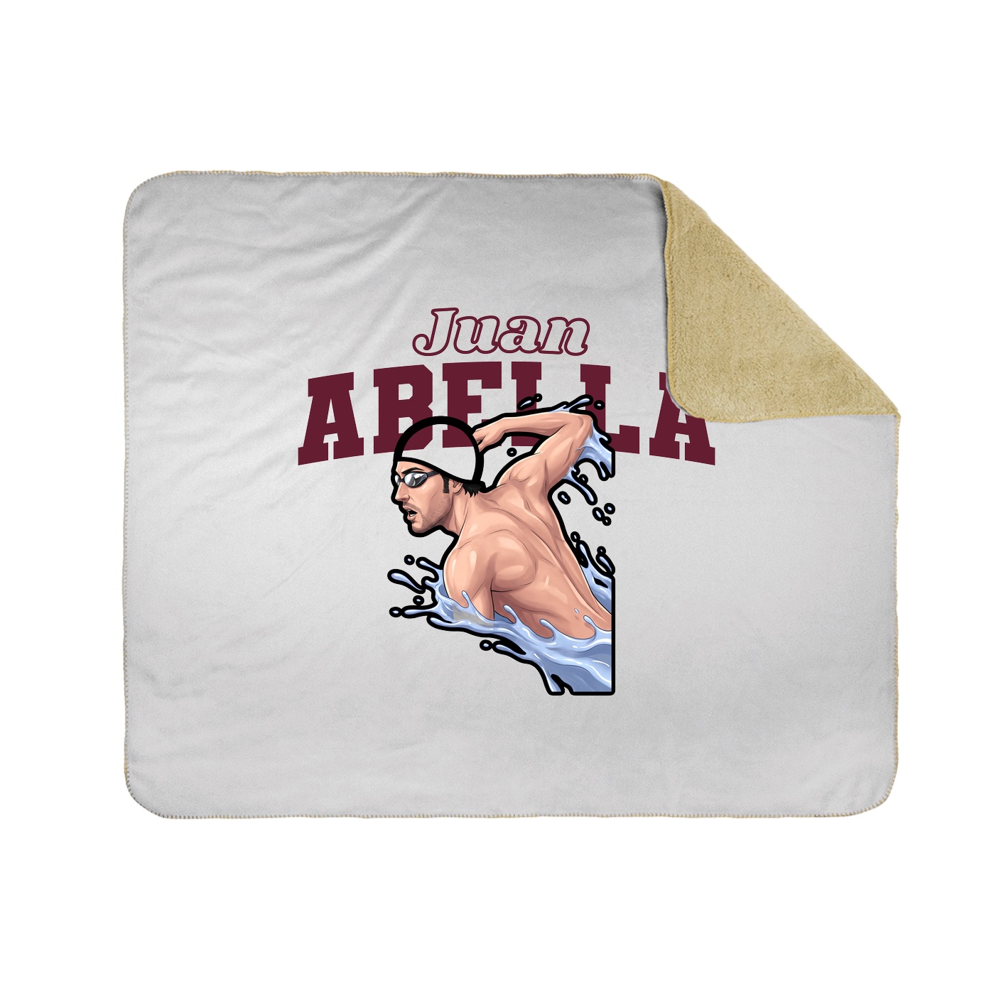 Throw Blanket — Name Arch in White