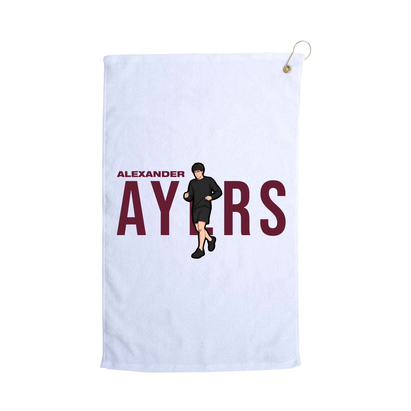 Golf Towel — Player Name in White