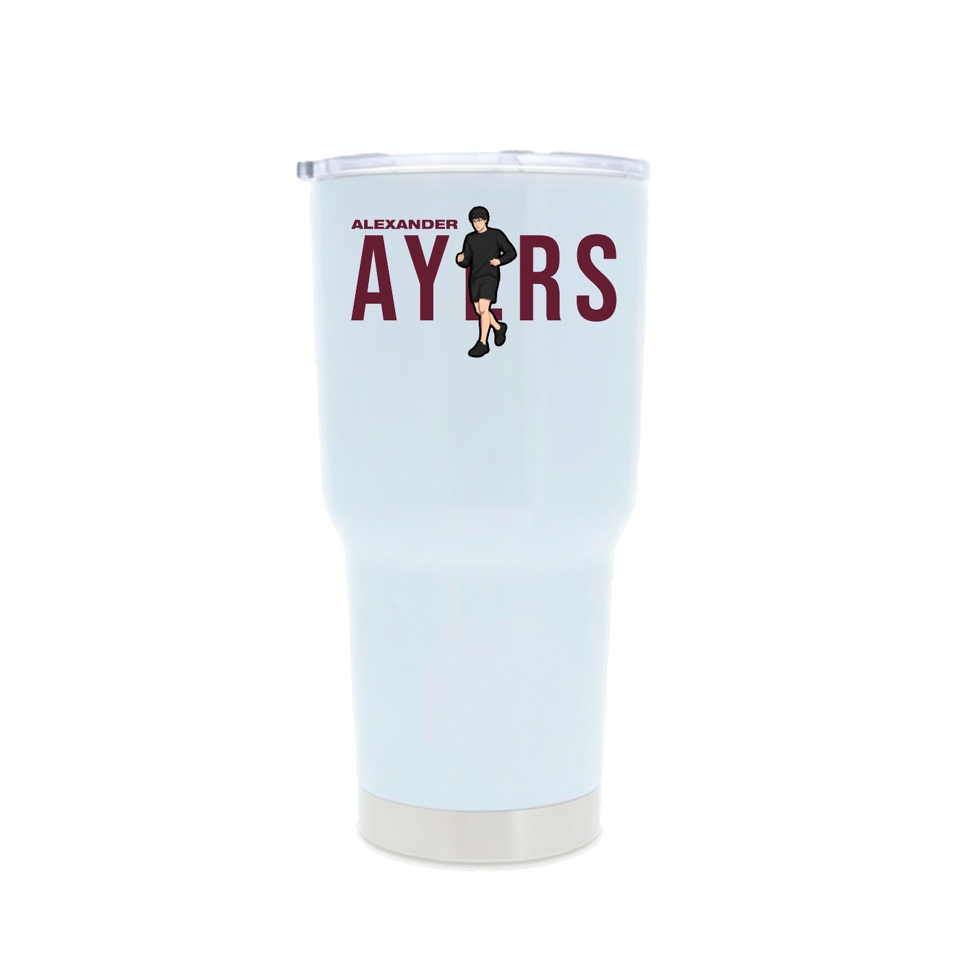 30oz Stainless Steel Tumbler — Player Name in White