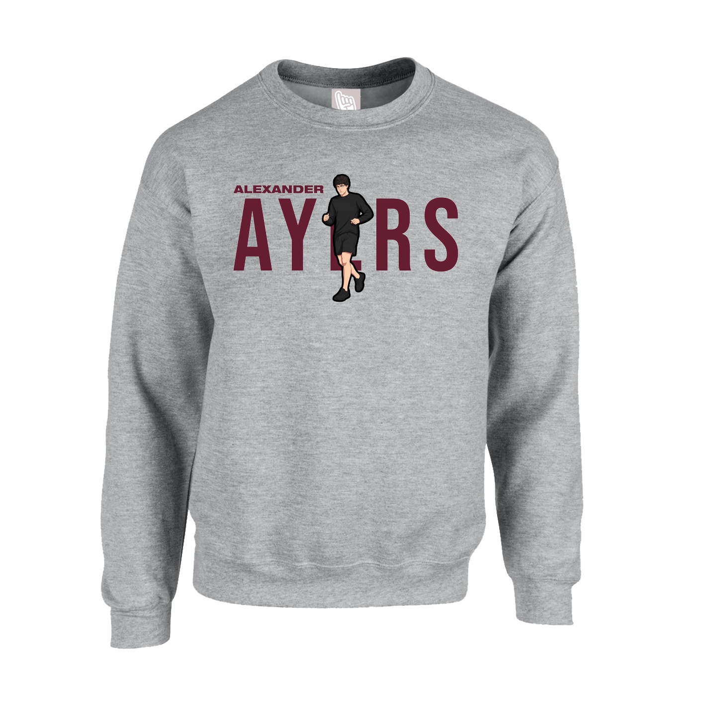 Fleece Crew — Player Name in Grey