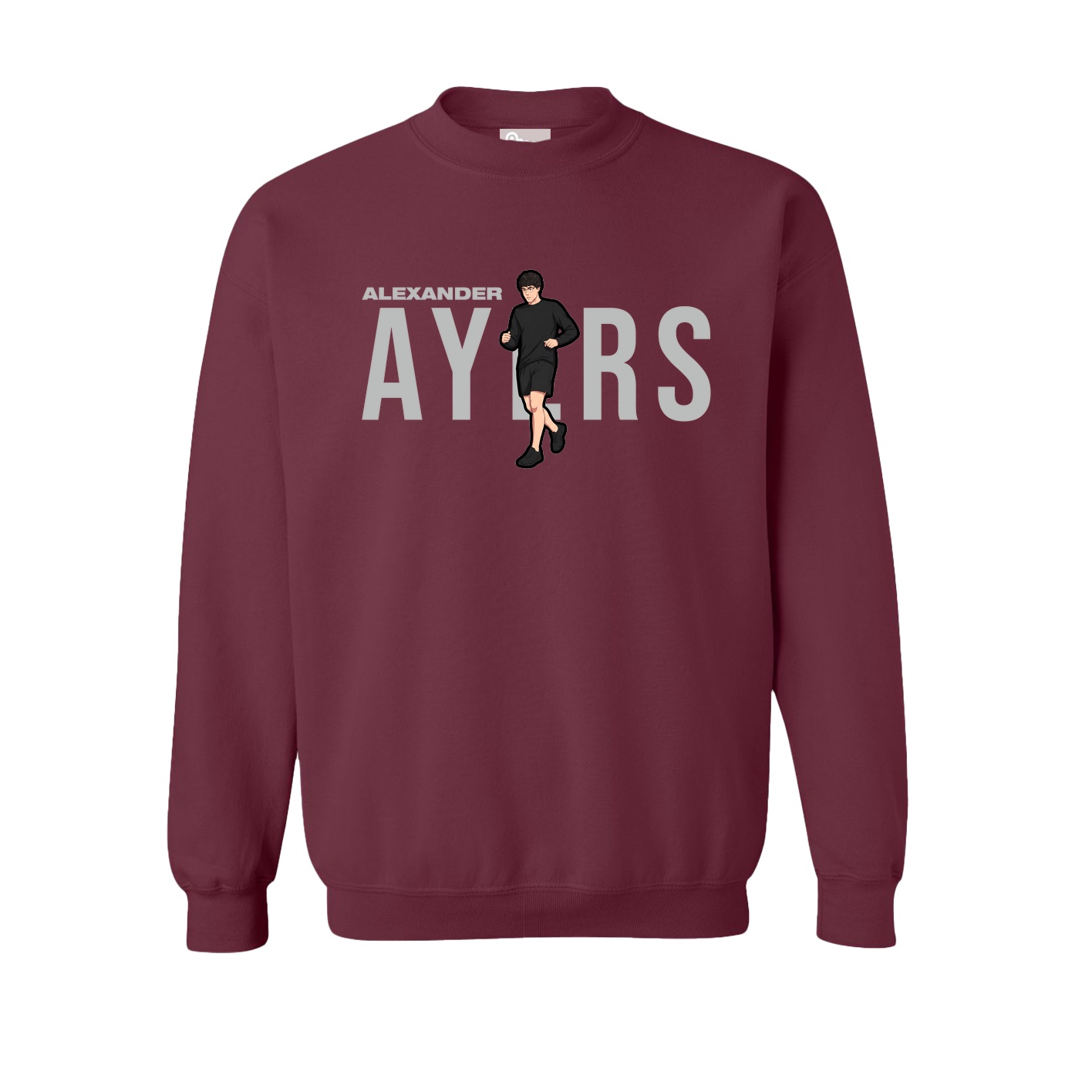 Fleece Crew — Player Name in Maroon
