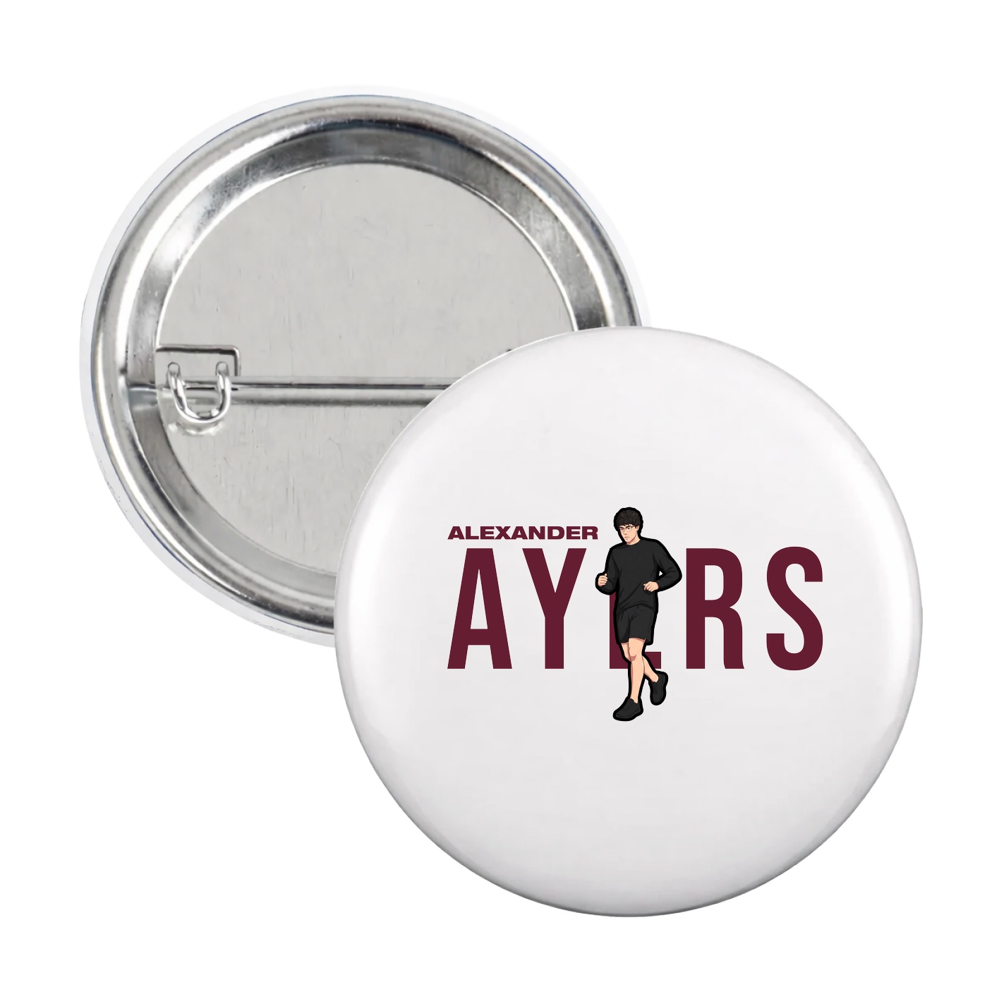 Game Day Button — Player Name in White